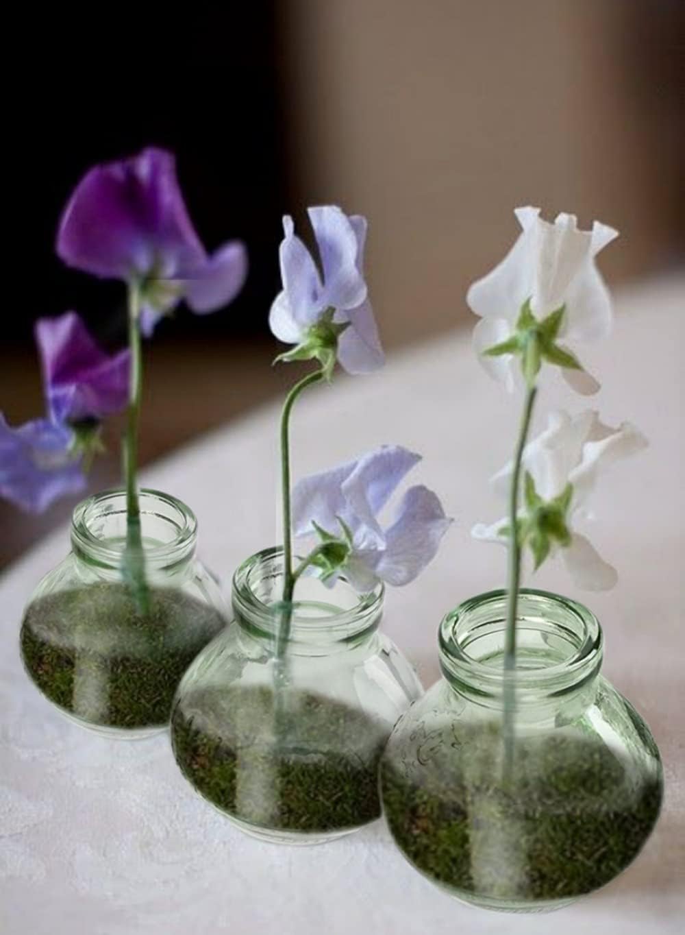 Mini Glass Le Midi Bell Bud Vase / Twin / Green