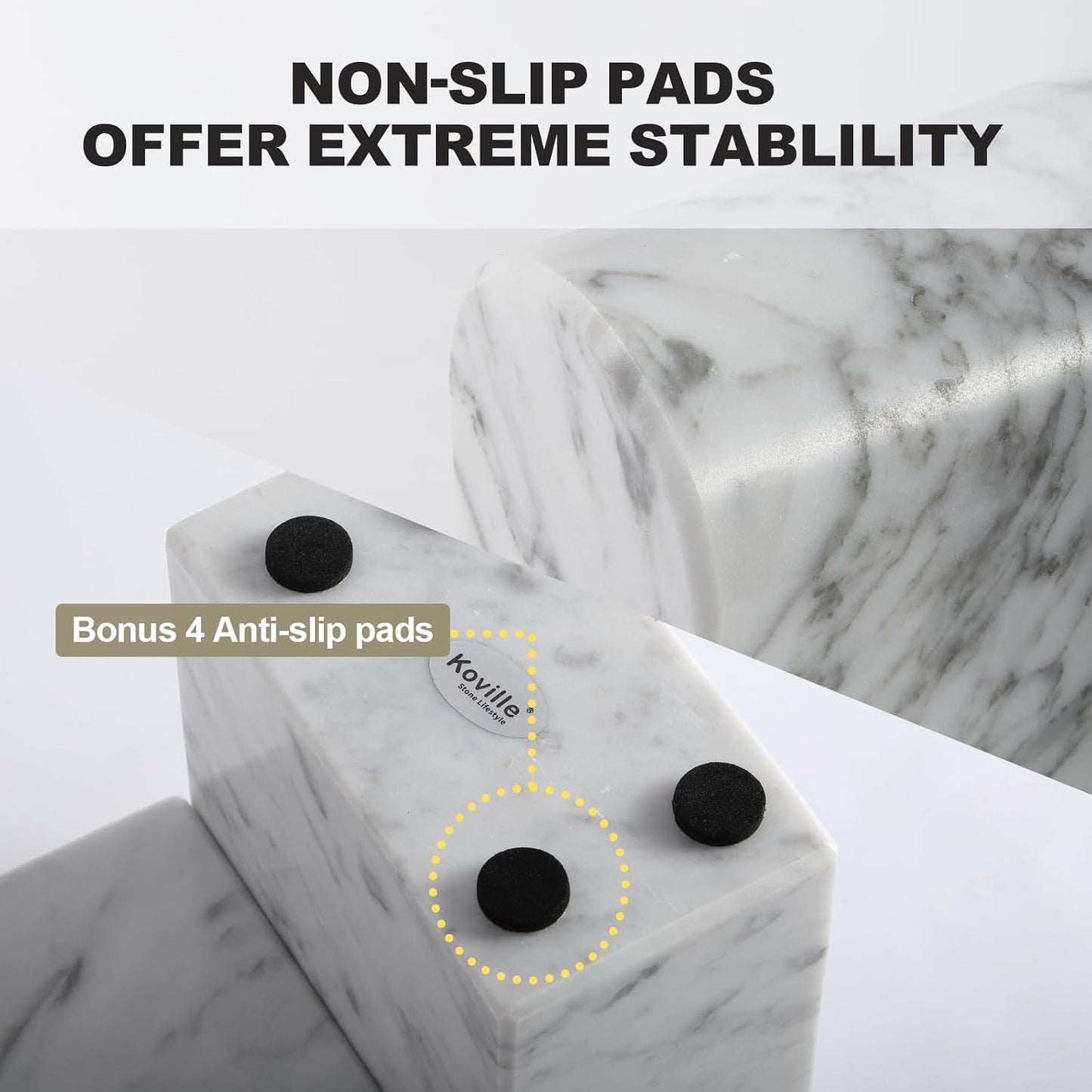 Book Ends for Heavy Books / White Marble-bianco Carrara