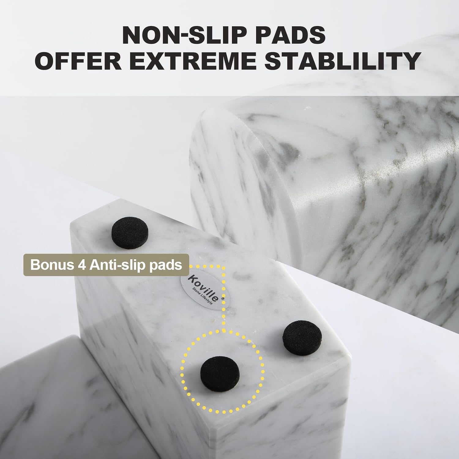 Book Ends for Heavy Books / White Marble-bianco Carrara