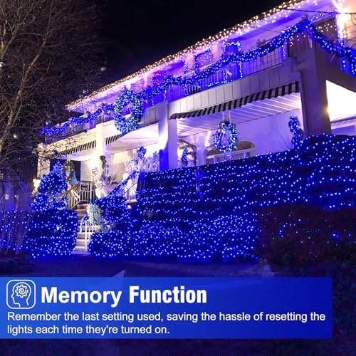 2 Pack Christmas Lights Outdoor, Total 200FT 600 LED Christmas Tree Lights