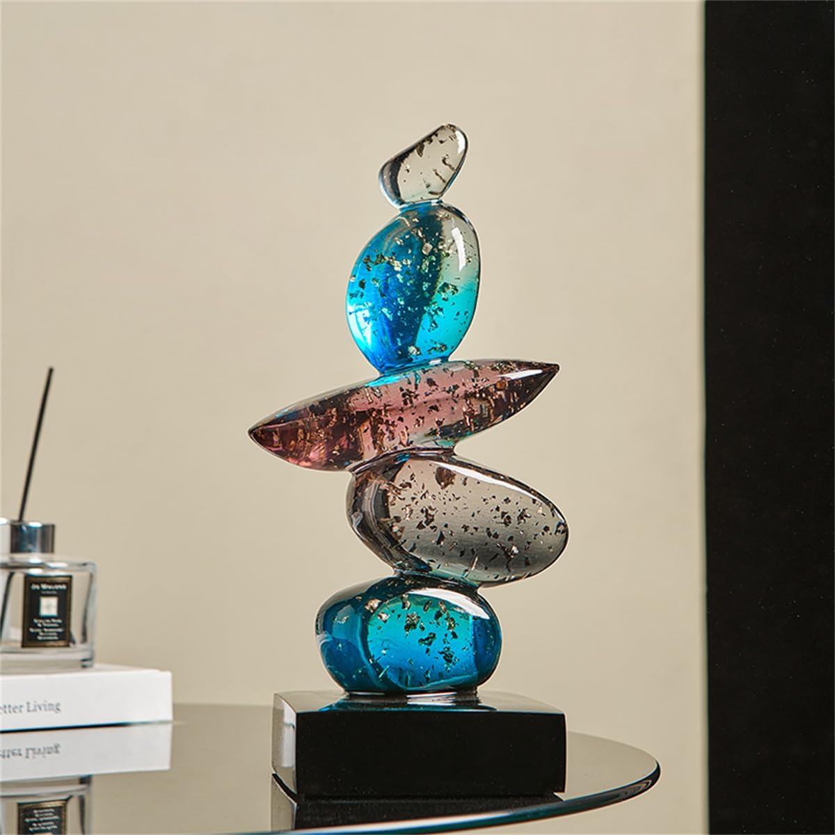 Resin Pebble Shape Sculpture Decor -Aesthetic Home Decor