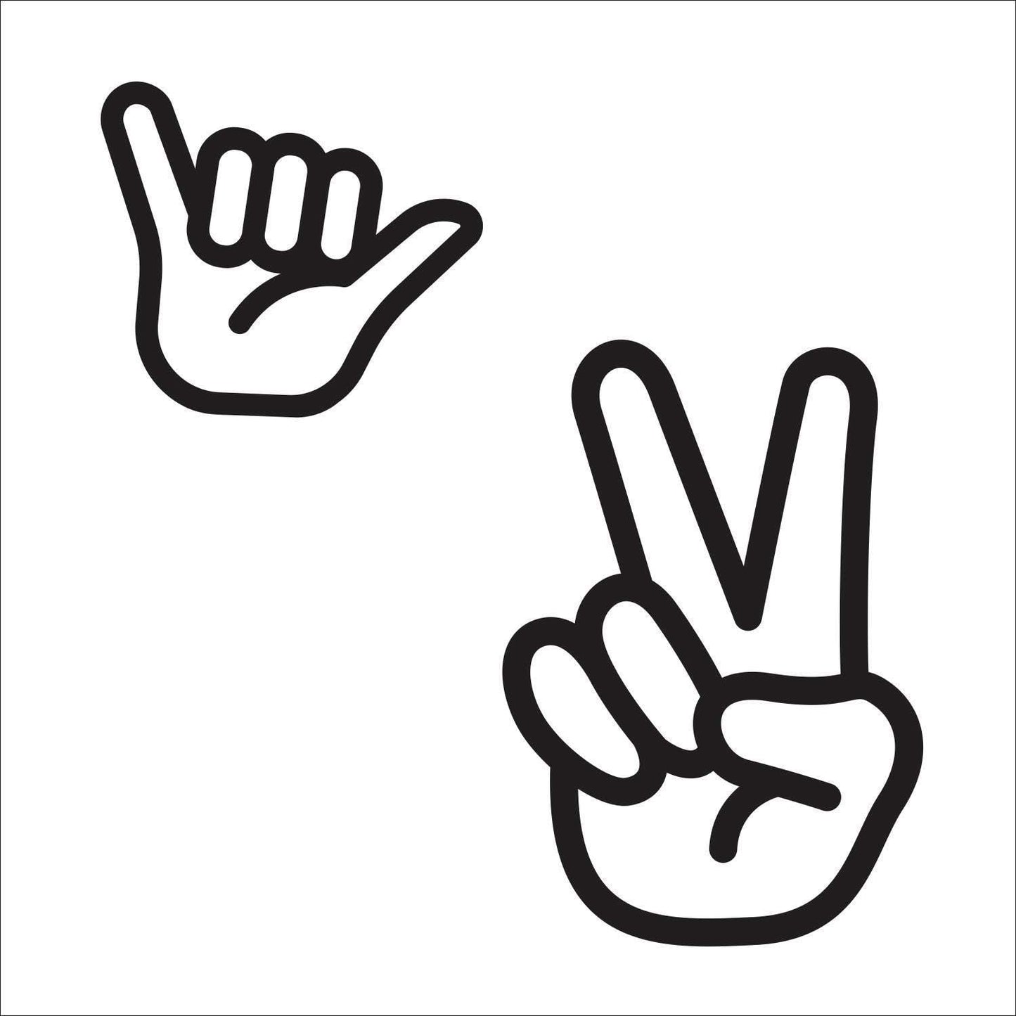 RMK4016GM Peace Hand Dry Erase Giant Peel and Stick Wall Decals