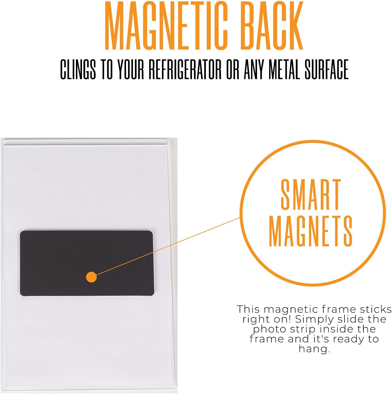 4x6 Acrylic Magnetic Picture Frames - Vertical, 12 Pack | Clear acrylic with magnet back for refrigerator. Holds 4x6