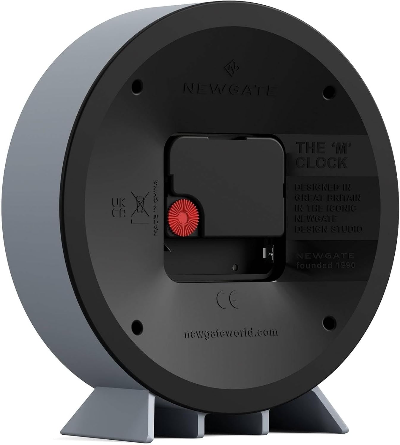 NEWGATE® Theatre Mantel Clock | Modern Classic Round Design | French Navy | Contemporary Style for Desk, Table, Shelf