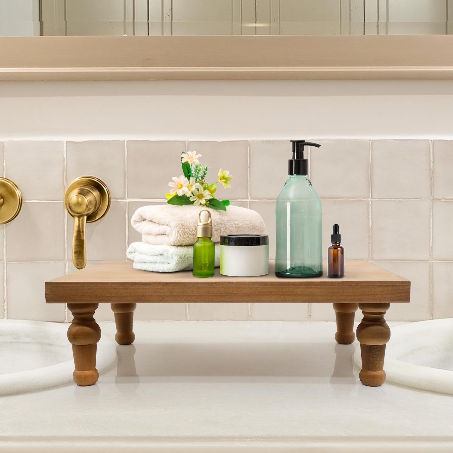 Farmhouse Pedestal Stand / Wood