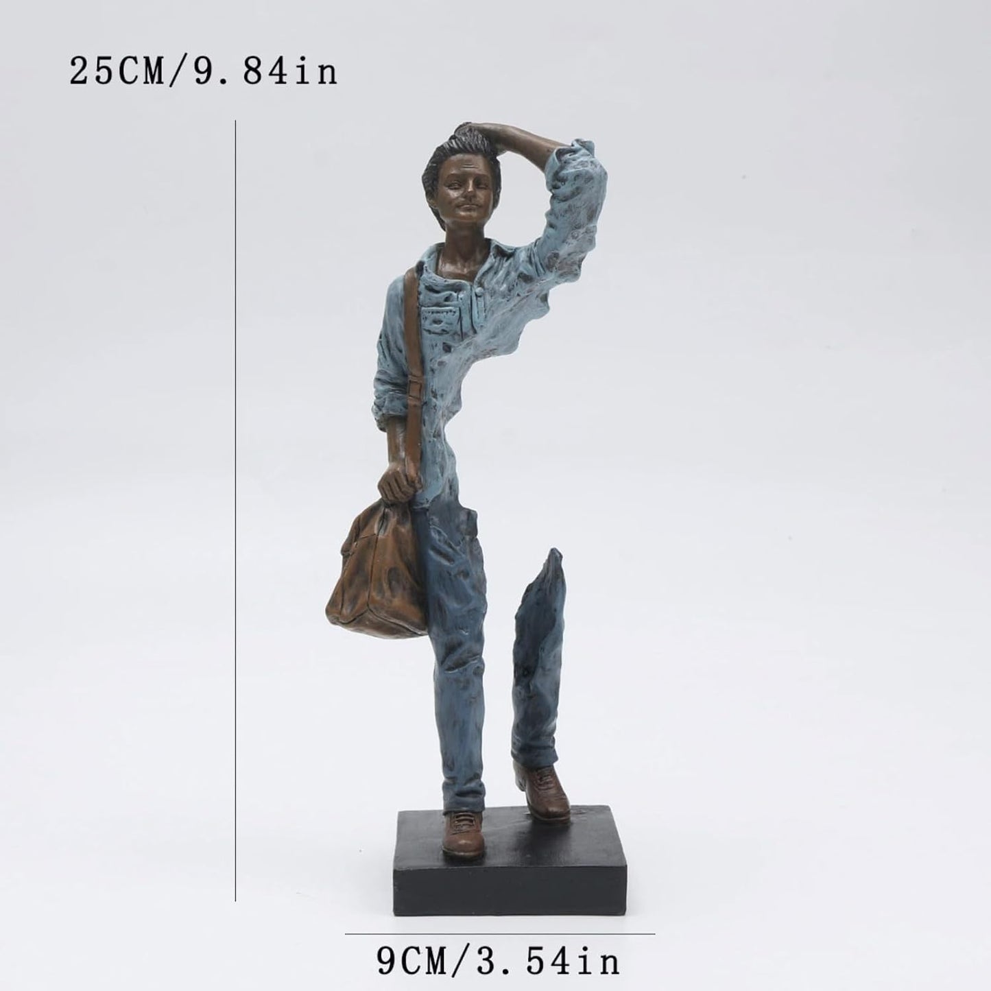 Decorative Traveler Figurine / Blue / 9.84 Inch