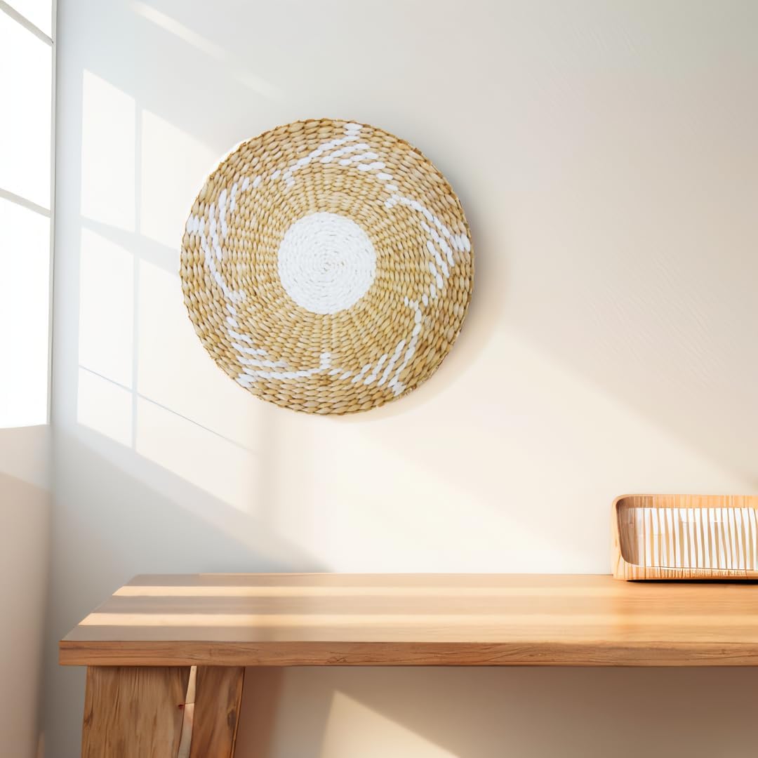 Bulrush Wall Basket Wicker Wall Art / Floral