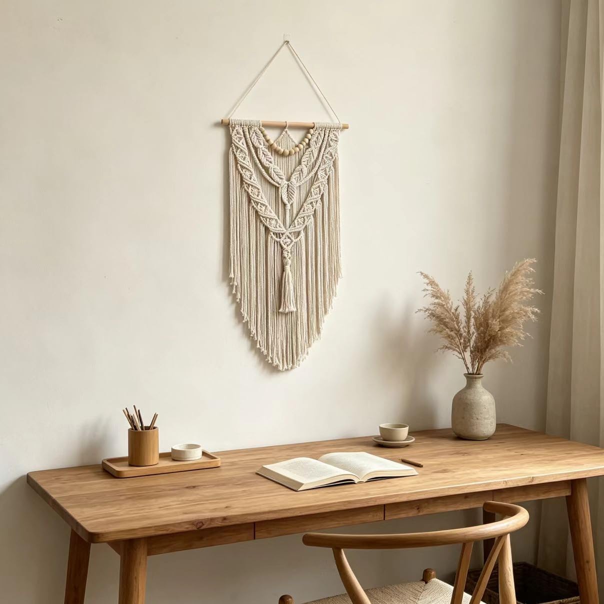 Wood Bead Wall Decor / Wood Bead-y