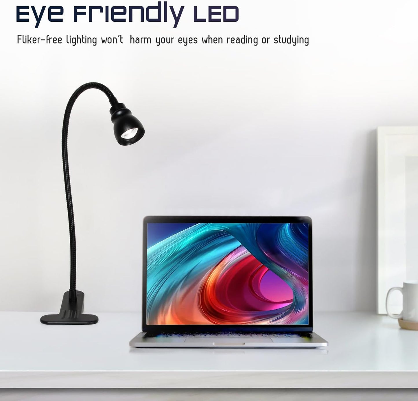 Zoomable Clip on Light, Clamp Reading Light for Dorm Bed Headboard, Dimmable Spotlight with 3 Color Temperature