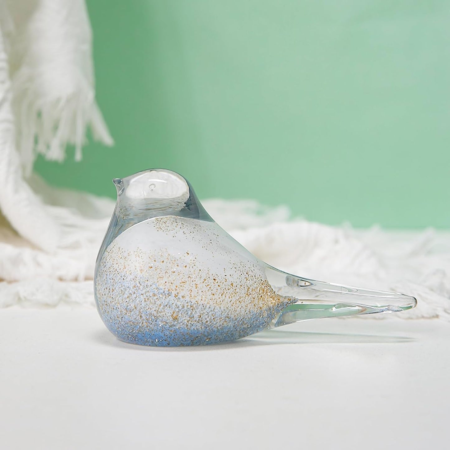 Glass Bird Decor Crystal Bird Sculpture Nature-Themed Home Accents Figurines Ornament / Db-2 / 5.0in