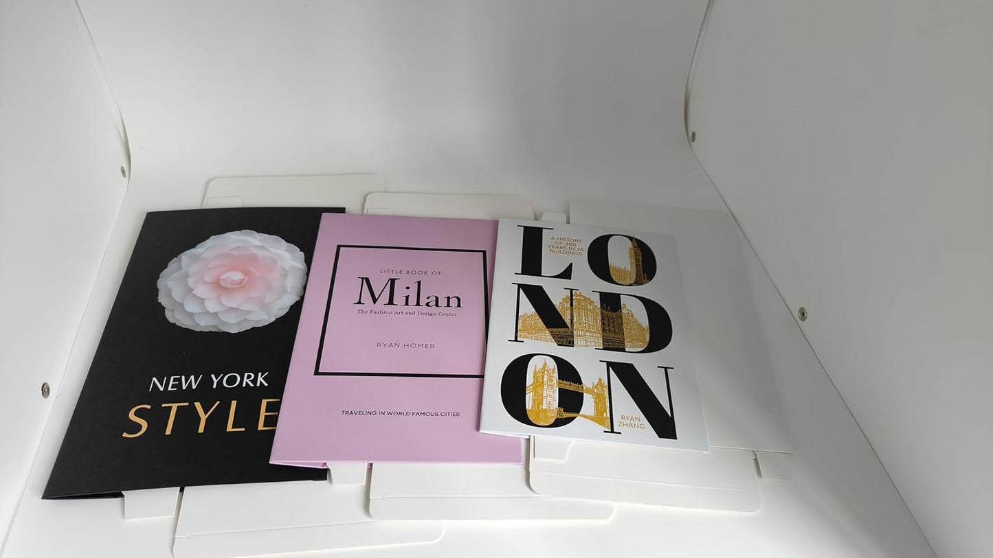 Faux Decorative Books / 3-mix-milannewyorklondon / Set of 3
