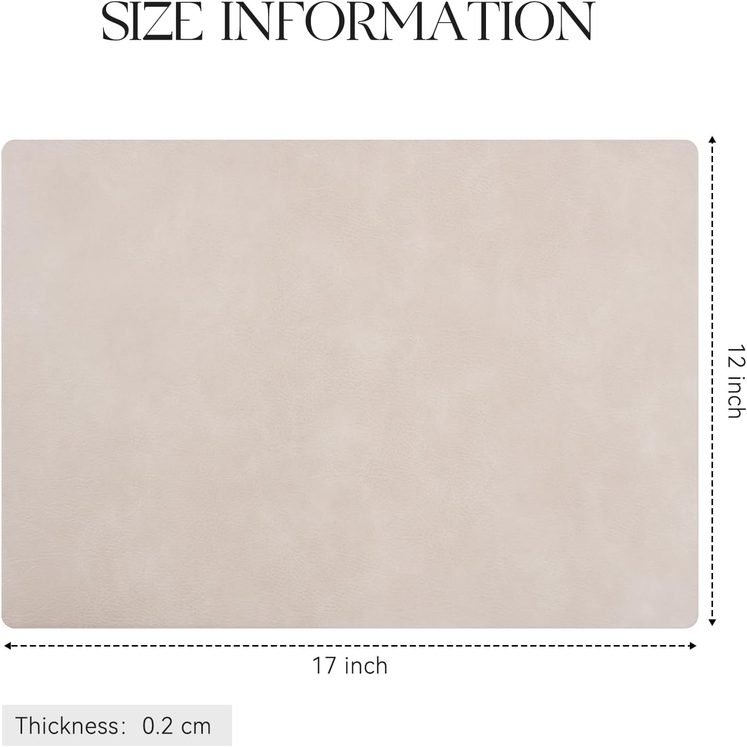 MOSAYT Vinyl Placemats Set of 12-12 X 17 Inch - Faux Leather 100% Waterproof Oil-Proof Wipeable PU Place Mats, Heat