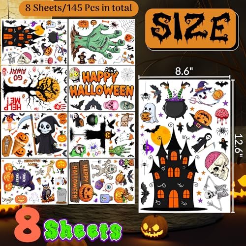 Halloween Window Clings, Spooky Window Decorations