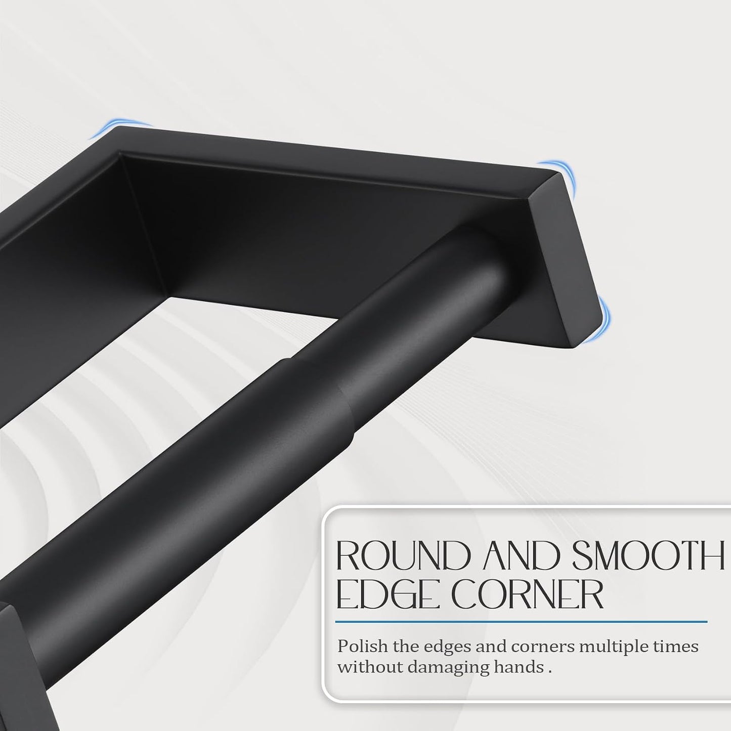KOKOSIRI Toilet Paper Holder Spring Loaded Bathroom Toilet Roll Holder Wall Mount Stainless Steel Matte Black B2011BK
