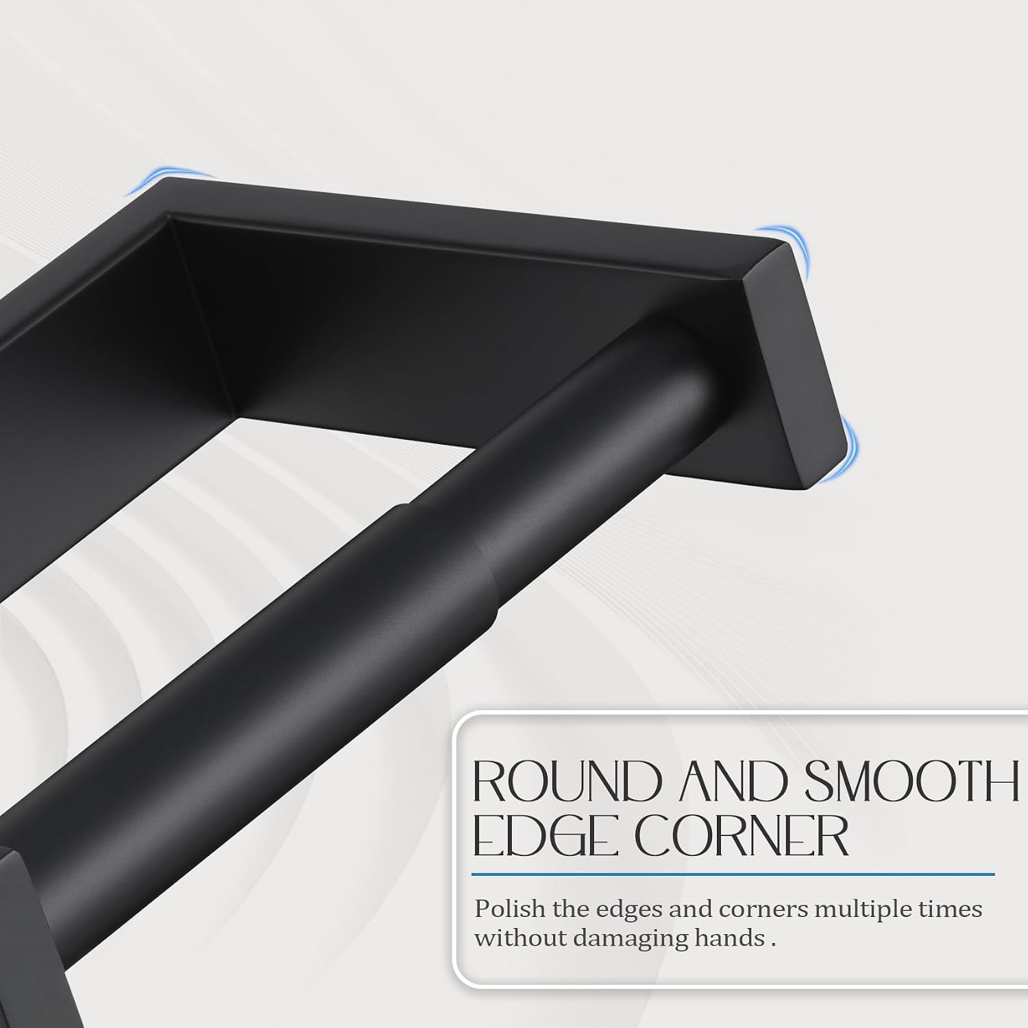 KOKOSIRI Toilet Paper Holder Spring Loaded Bathroom Toilet Roll Holder Wall Mount Stainless Steel Matte Black B2011BK