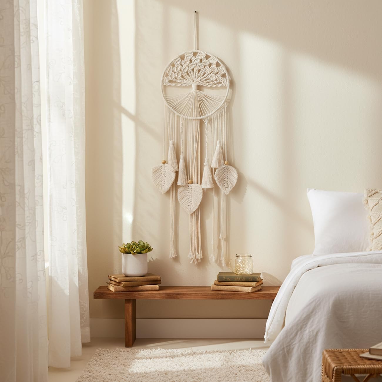 Handmade Woven Wall Art / Natural White