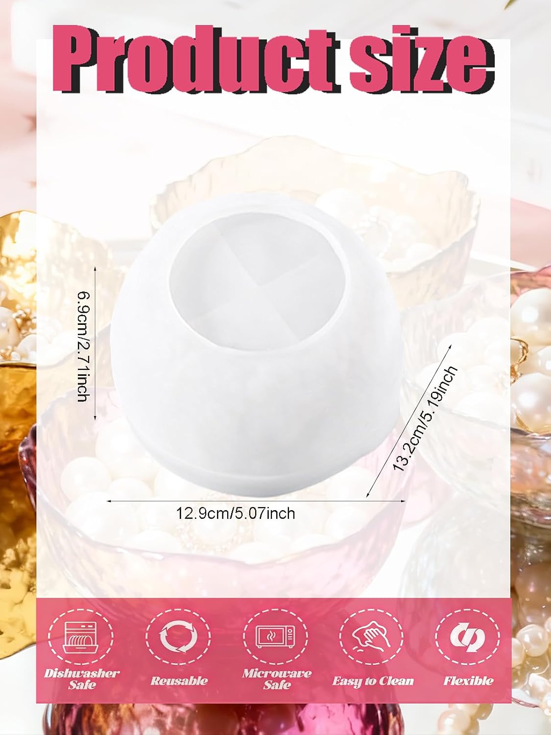 Bowls Resin Container Mold Fruit Storage Tray Craft Mold Round Tray Moulds Candle Holder / Bowl