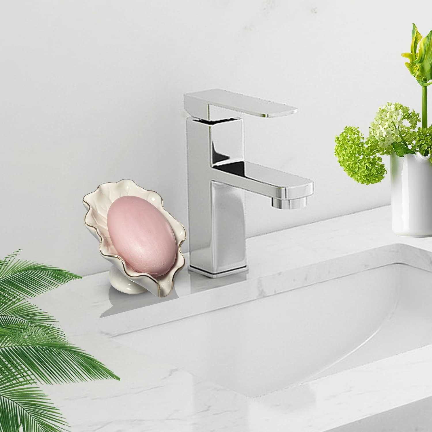 Lotus Leaf Soap Holder / White