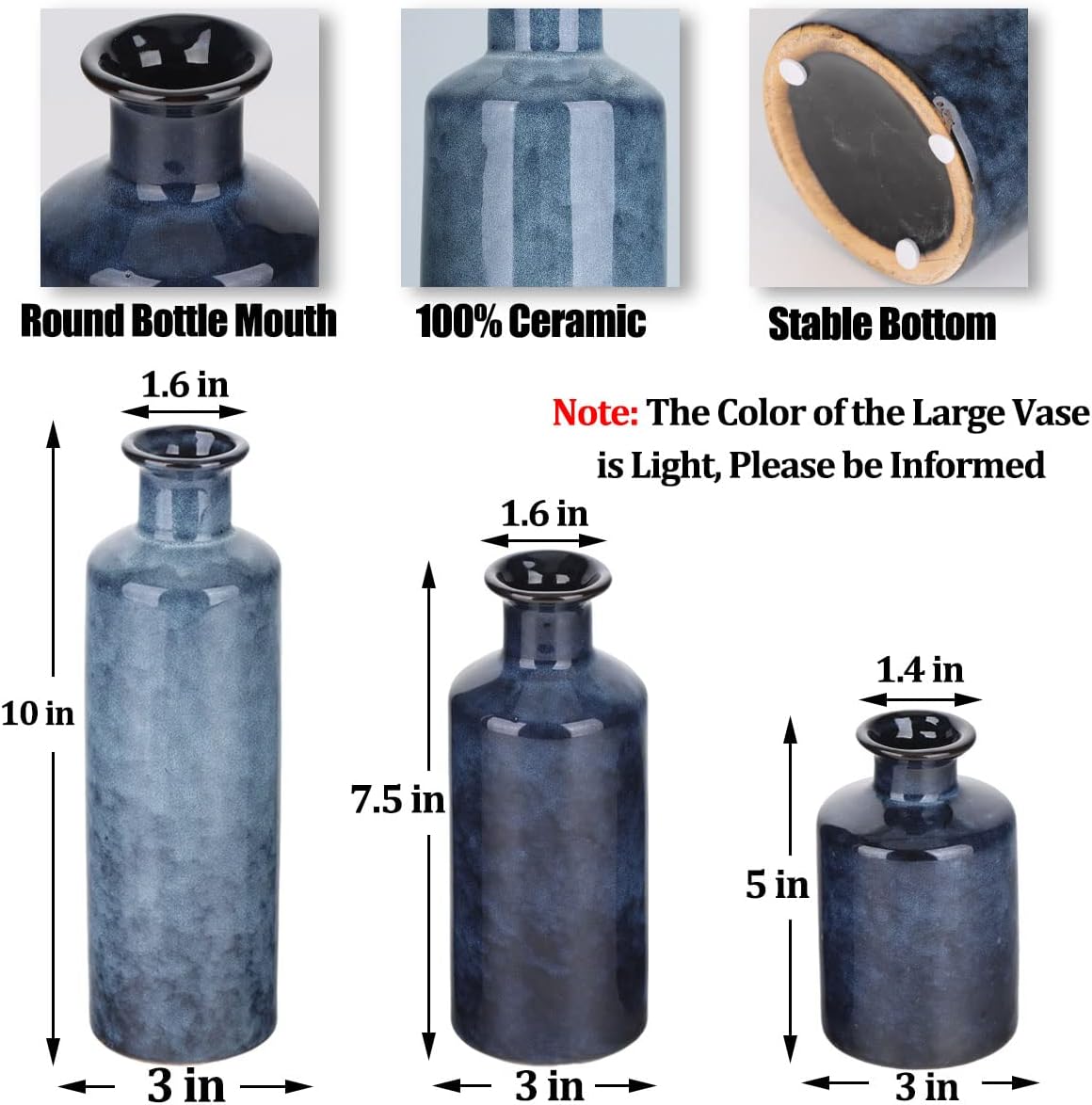 Ceramic Vase Set / Blue