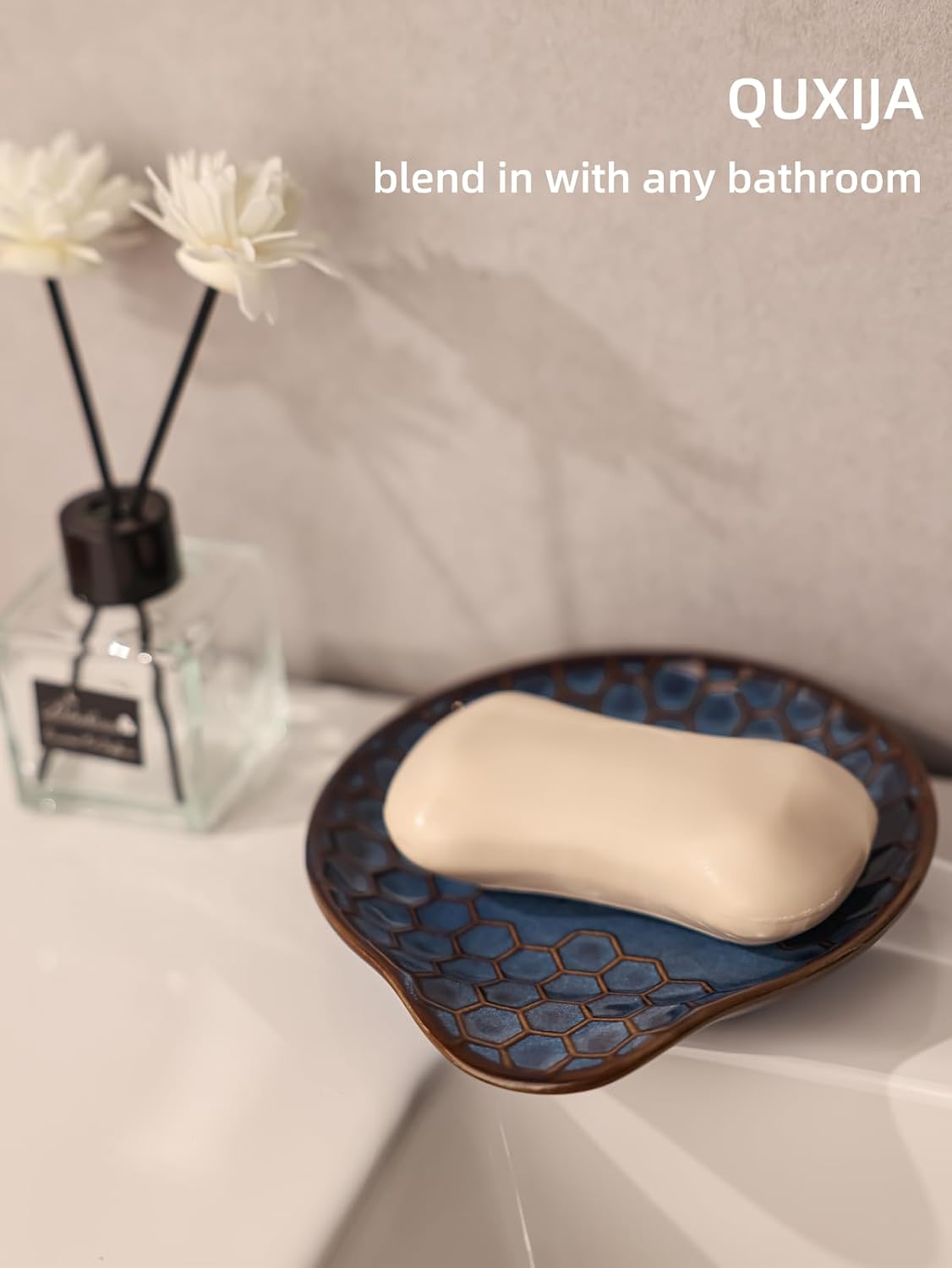 Soap Holder / Soap Saver Tray / Vintage Blue / Set of 2