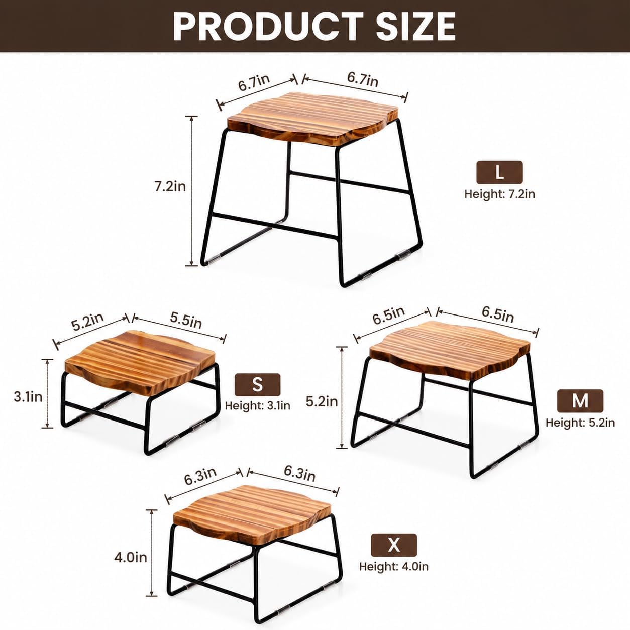 Cupcake Stand & Wood / 4 Piece Wood Buffet Risers