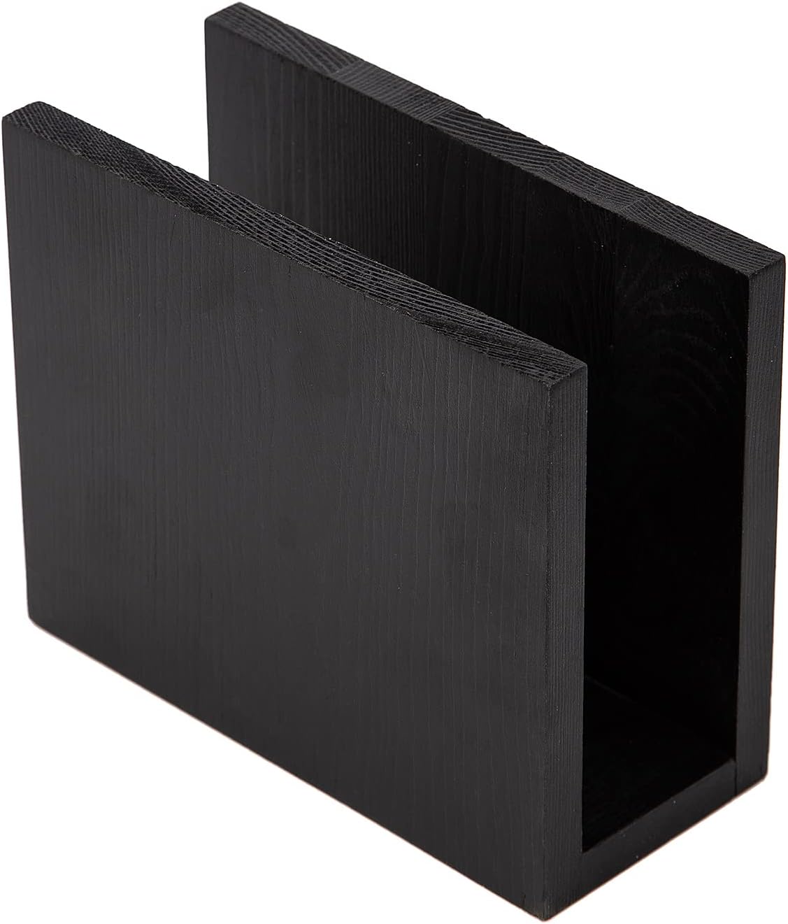 Rustic Wooden Paper Napkin Holder Farmhouse Napkin Storage Dispenser / Black