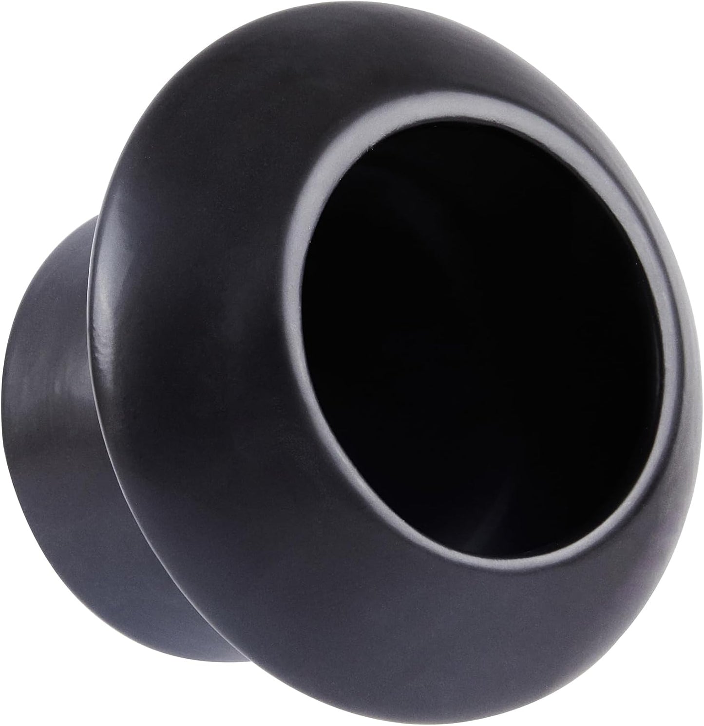 Table Art Flower Vase / Black / Mushroom, 5 3/4