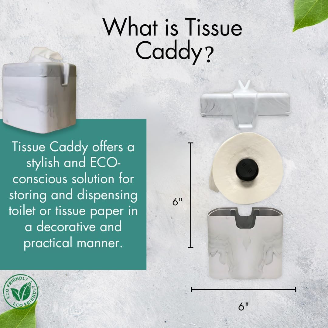 Tissuecaddy Life Hack Toilet Paper Dispenser - Money Saver Alternative to Tissue Box and Tissue Box Holder | Home