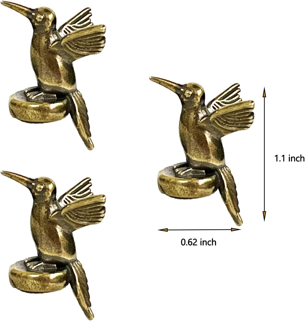 Magnetic Hinge Head Toppers / Hummingbird / Set of 3