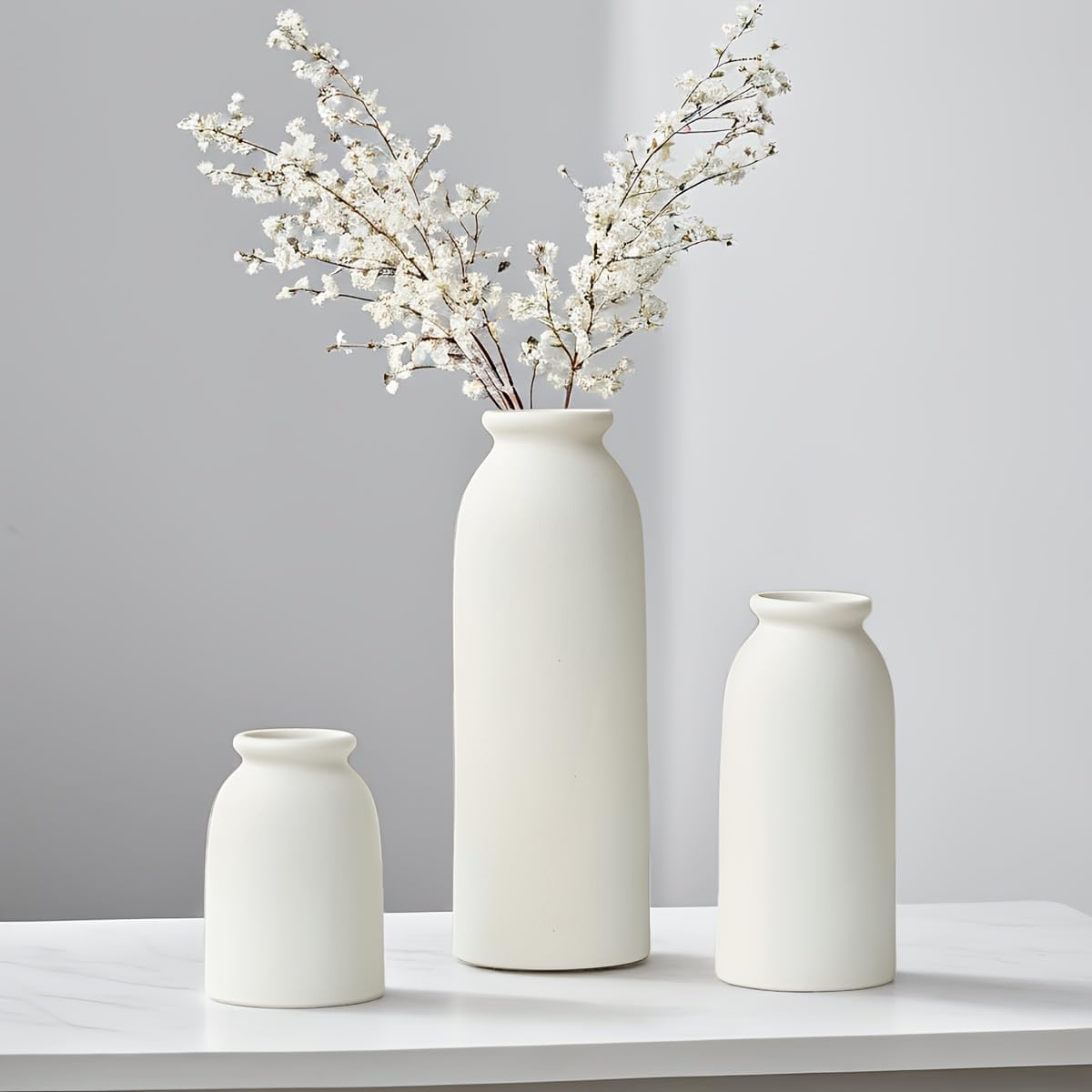 Ceramic Vase Set-3 / White