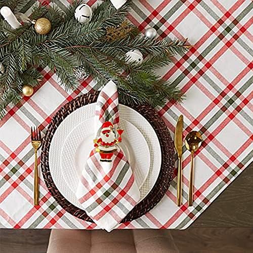 wonlex Xmas Napkin Rings Set of 6, Father Chirstmas Napkin Ring for Wedding, Thanksgiving Day, Family Gatherings, Birthday and Dinner Party (Santa Claus)
