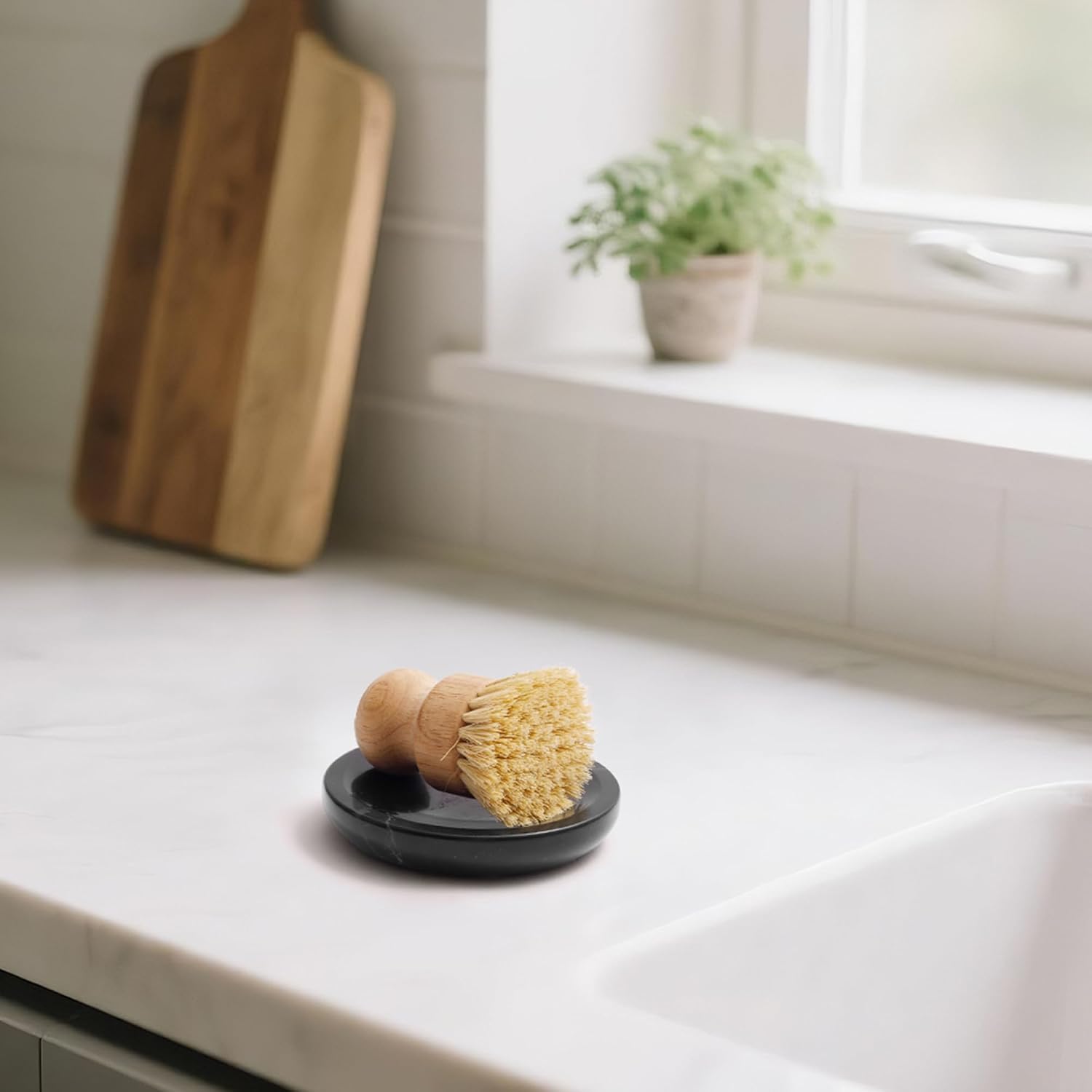 Marble Soap Dish Italy Natural Stone Sponge Holder / Black