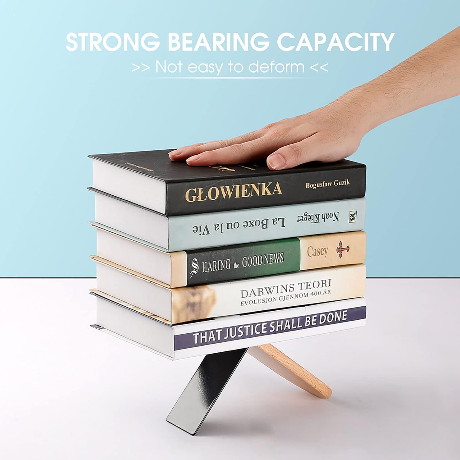 Mushrooms Print Small Non-Slip Book Stoppers Wood