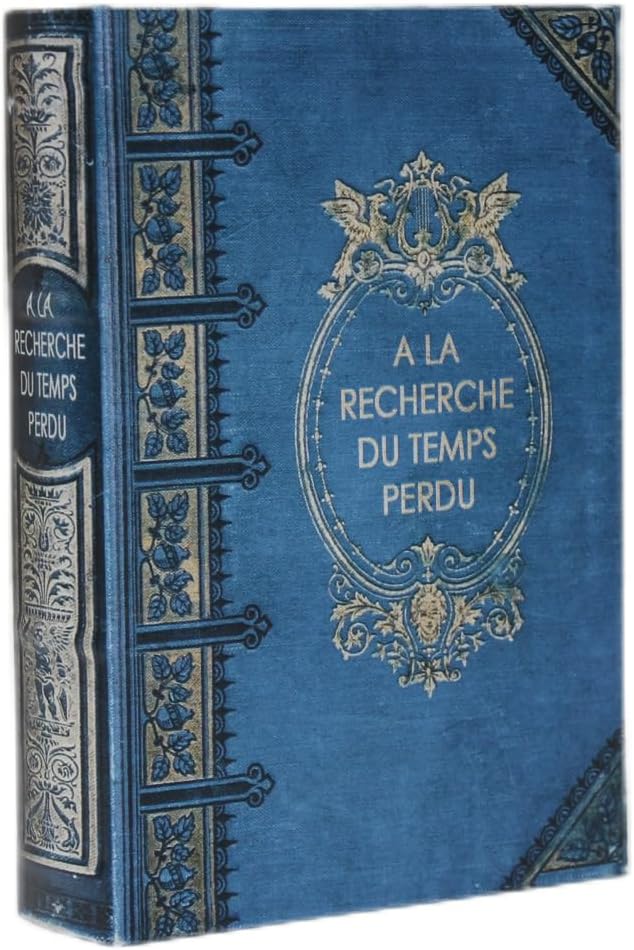 Book Box Decorative Storage Box Faux Wood / Literary Works - Blue