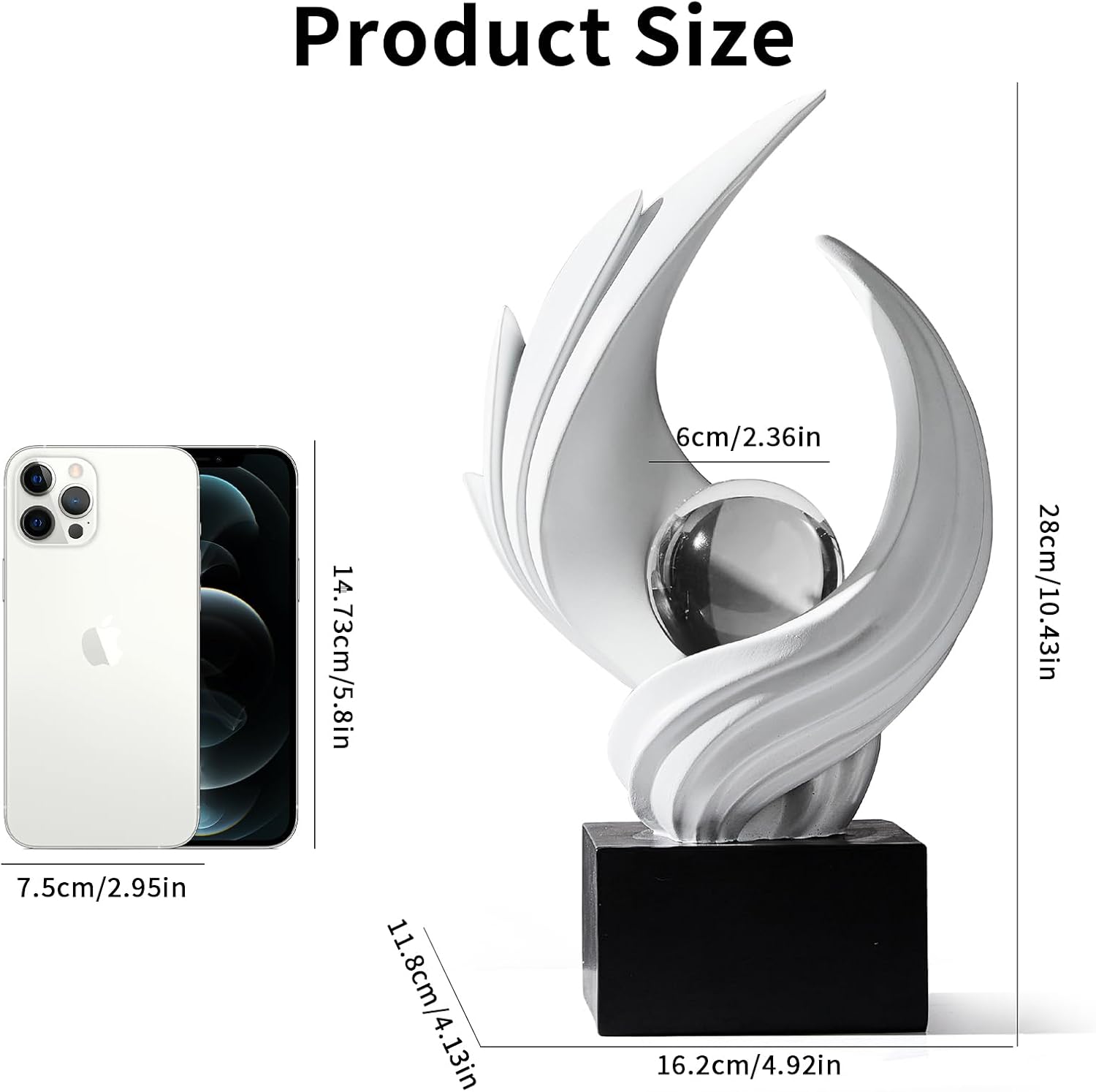 Modern Art Statue Decor / White