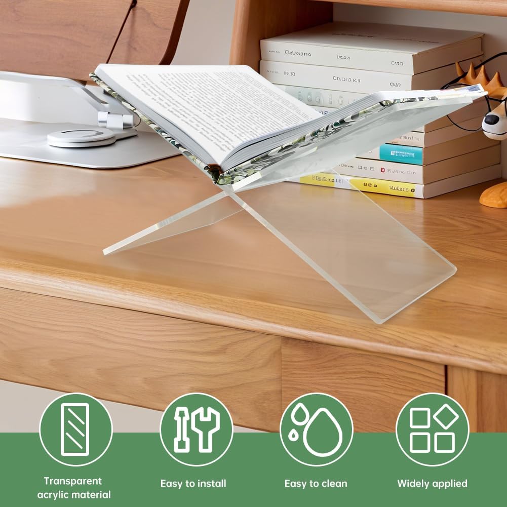 Acrylic Book Holder Coffee Table Book Stand / Transparent