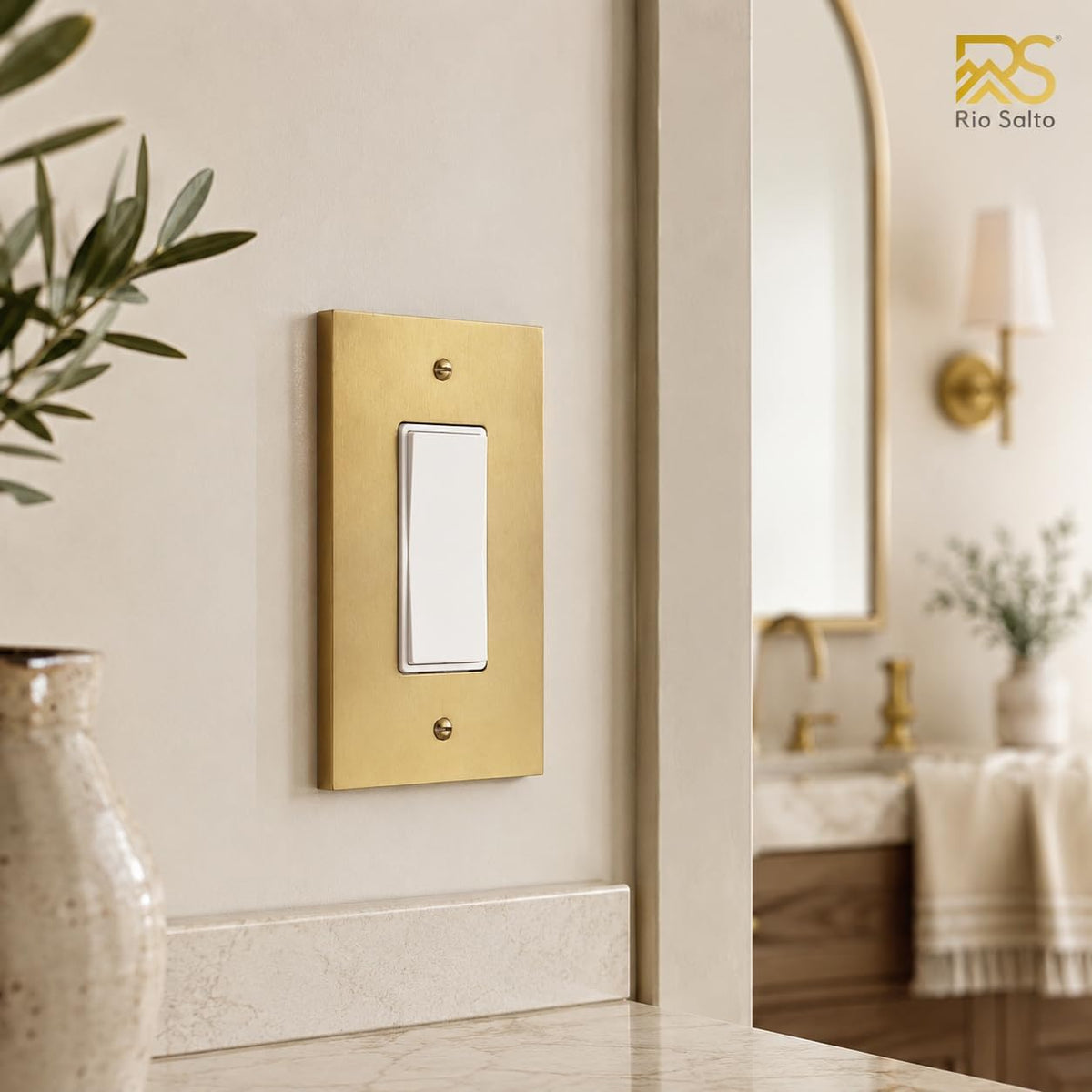 Rio Salto Gold Light Switch Cover Plate Outlet Covers Switch Plate Covers Wall Plates Rocker Decorator Paddle GFCI