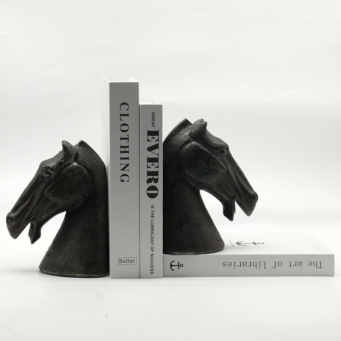 Decorative Bookends / Heavy Duty Non-Slip Book Holders / Horse Head