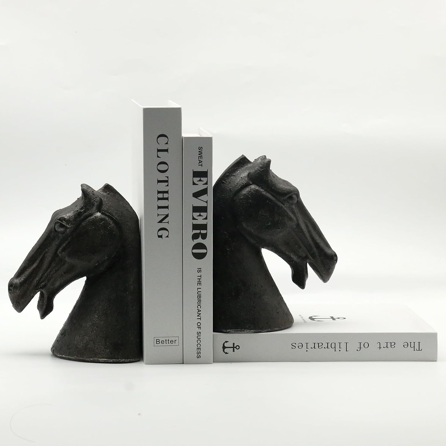 Decorative Bookends / Heavy Duty Non-Slip Book Holders / Horse Head
