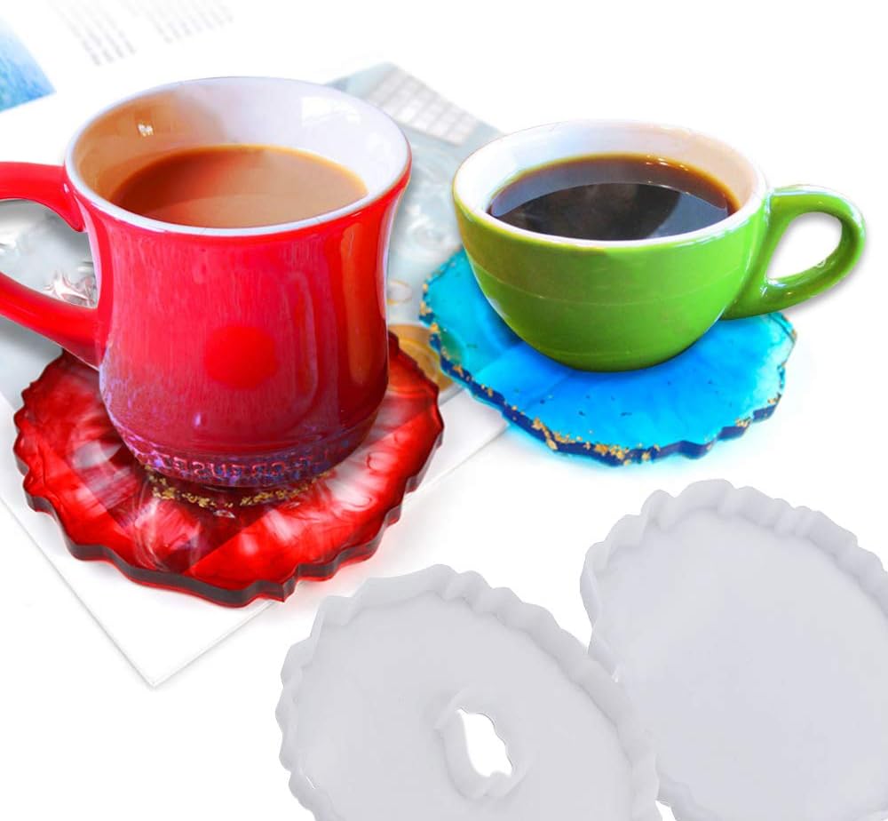 Coaster Silicone Epoxy Resin Molds / Set of 8