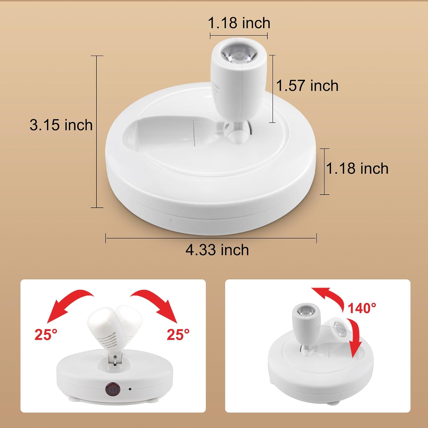 HONWELL Wireless LED Spotlights 2 Pack Accent Light Puck Lights with 2 Remote, Indoor Closet Lights with Rotatable