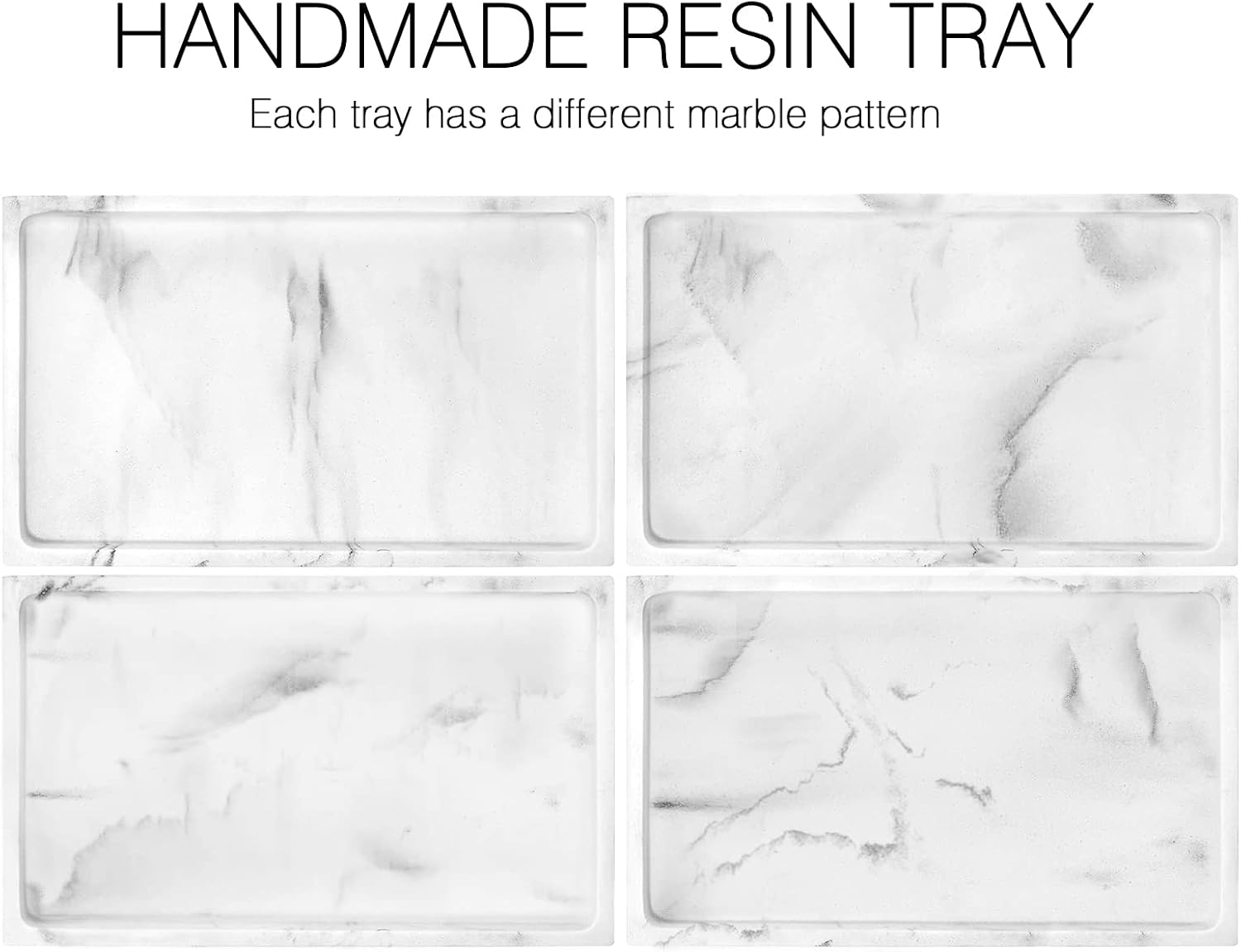 Bathroom Vanity Tray / Gravel White / M