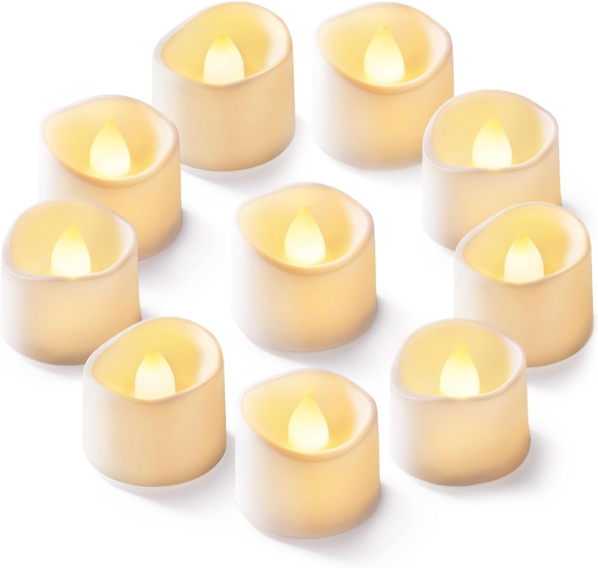 Homemory 50-Pack Flameless Tea Lights Candles Battery Operated, 200+ Hours