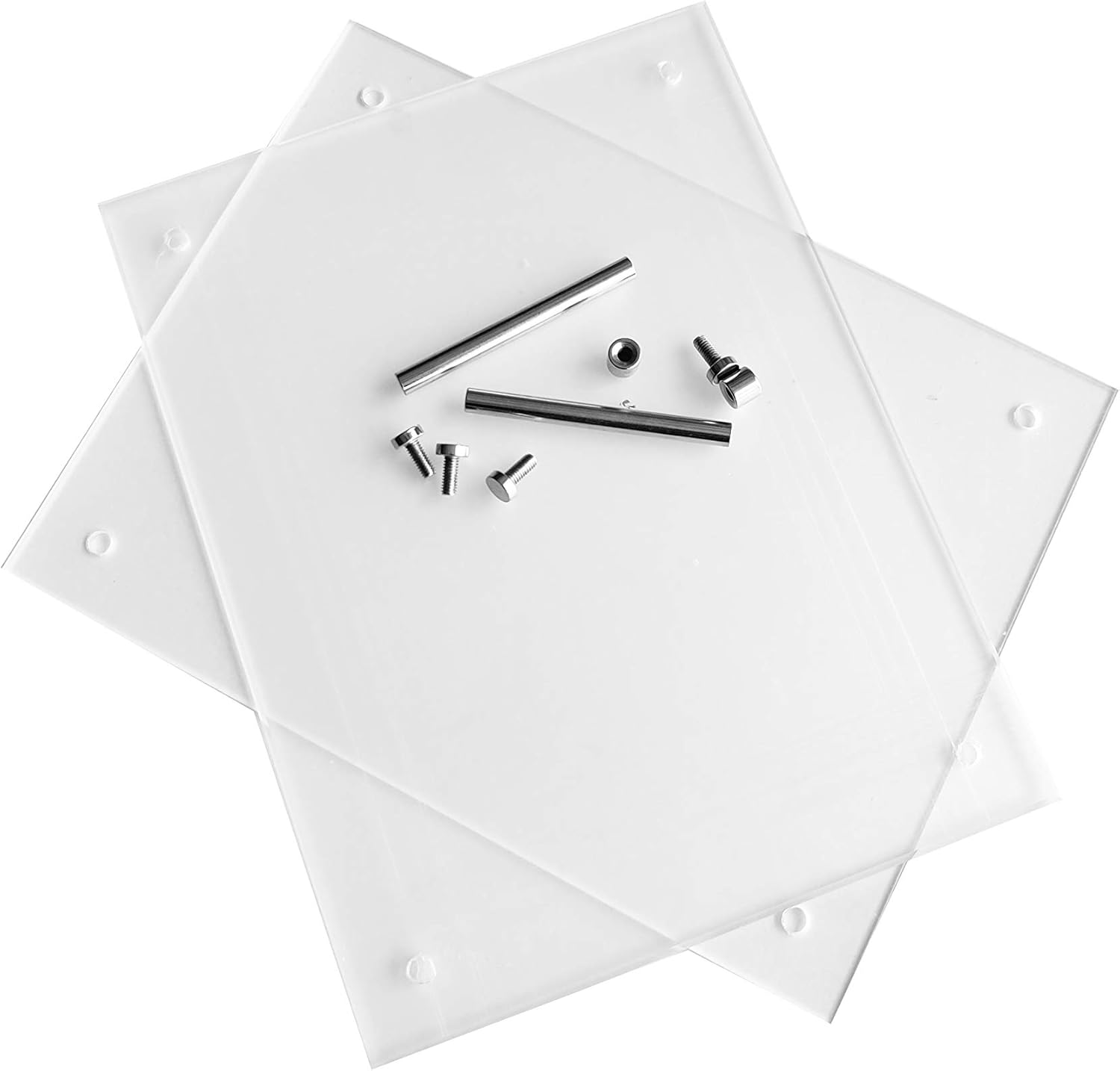 Frameless Tabletop Photo Frames Free Standing Acrylic Desktop Picture Frame / 11 x 14 / Clear