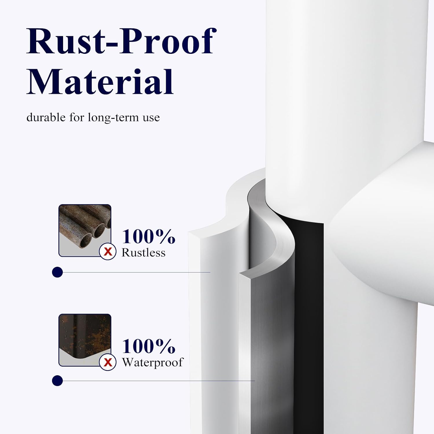 Kitsure Metal Toilet Paper Holder Free Standing, Medium, White | Rustproof Toilet Paper Stand for 4 Rolls, Bathroom