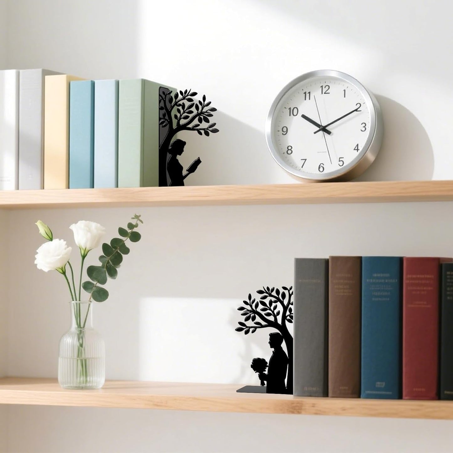 Metal Bookends Book Ends / Tree of Life / Black
