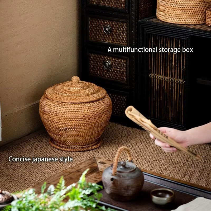 Basket Storage Rattan Woven Baskets / Set of 12