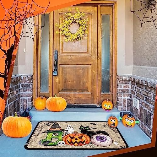Ceenna Halloween Door Mat Welcome Mat for Front Door,Trick or Treat