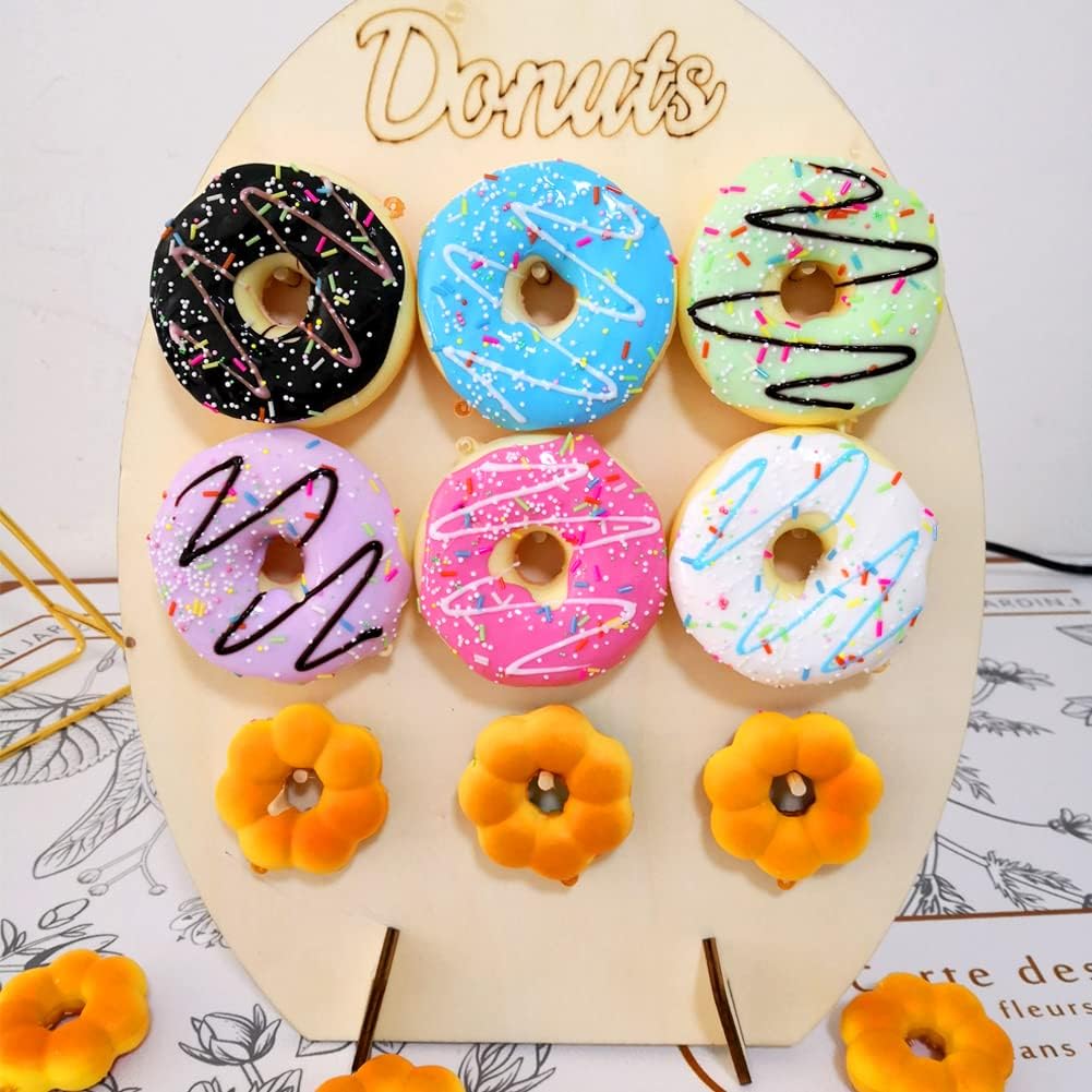 Realistic Artificial Fake Doughnut Model Photography Props Home Decoration / Set of 6