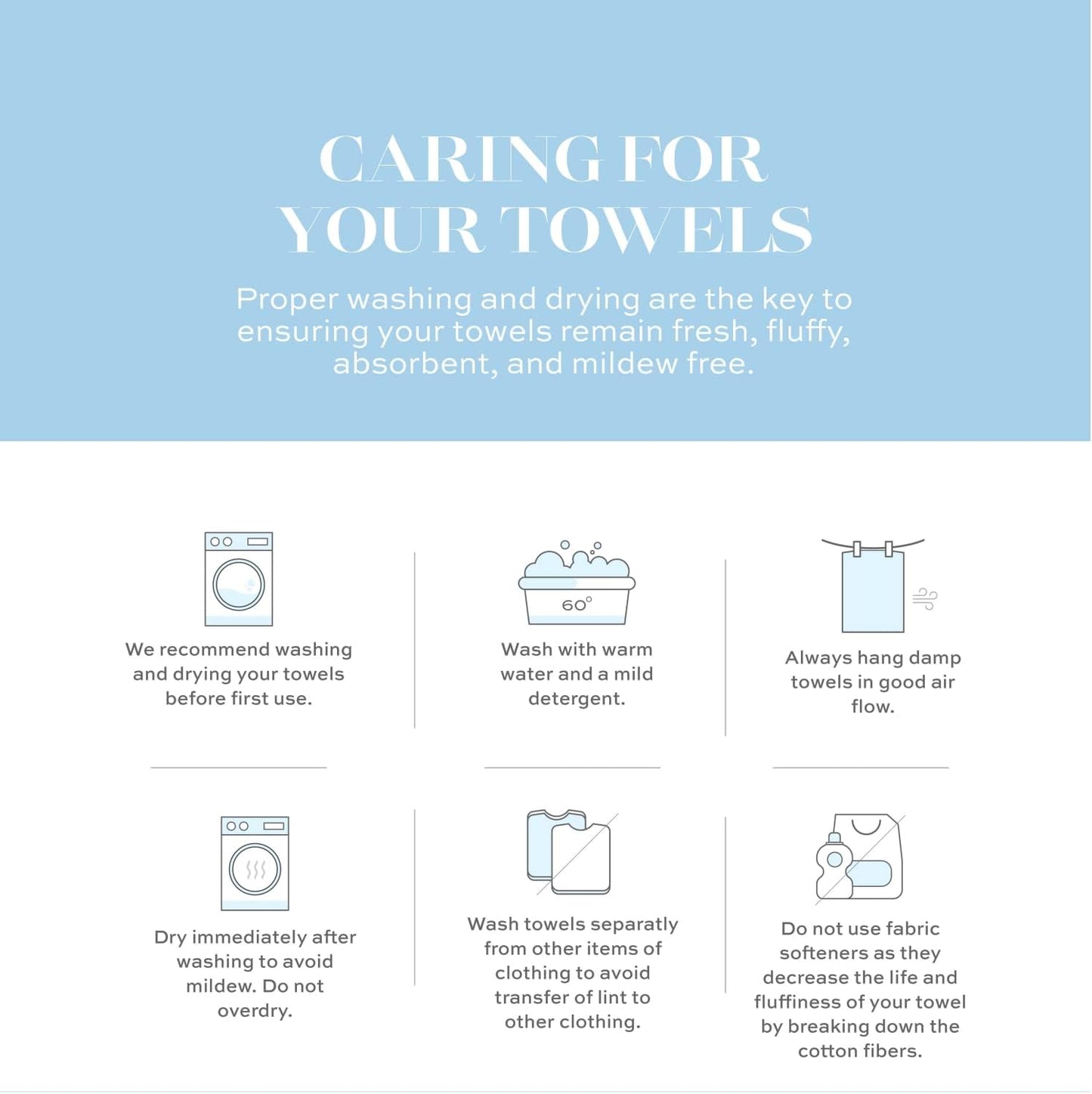 White Classic Luxury Bath Towel Set of 8 Pieces - 100% Turkish Cotton Highly Absorbent Towels for Bathroom, 2 Luxury